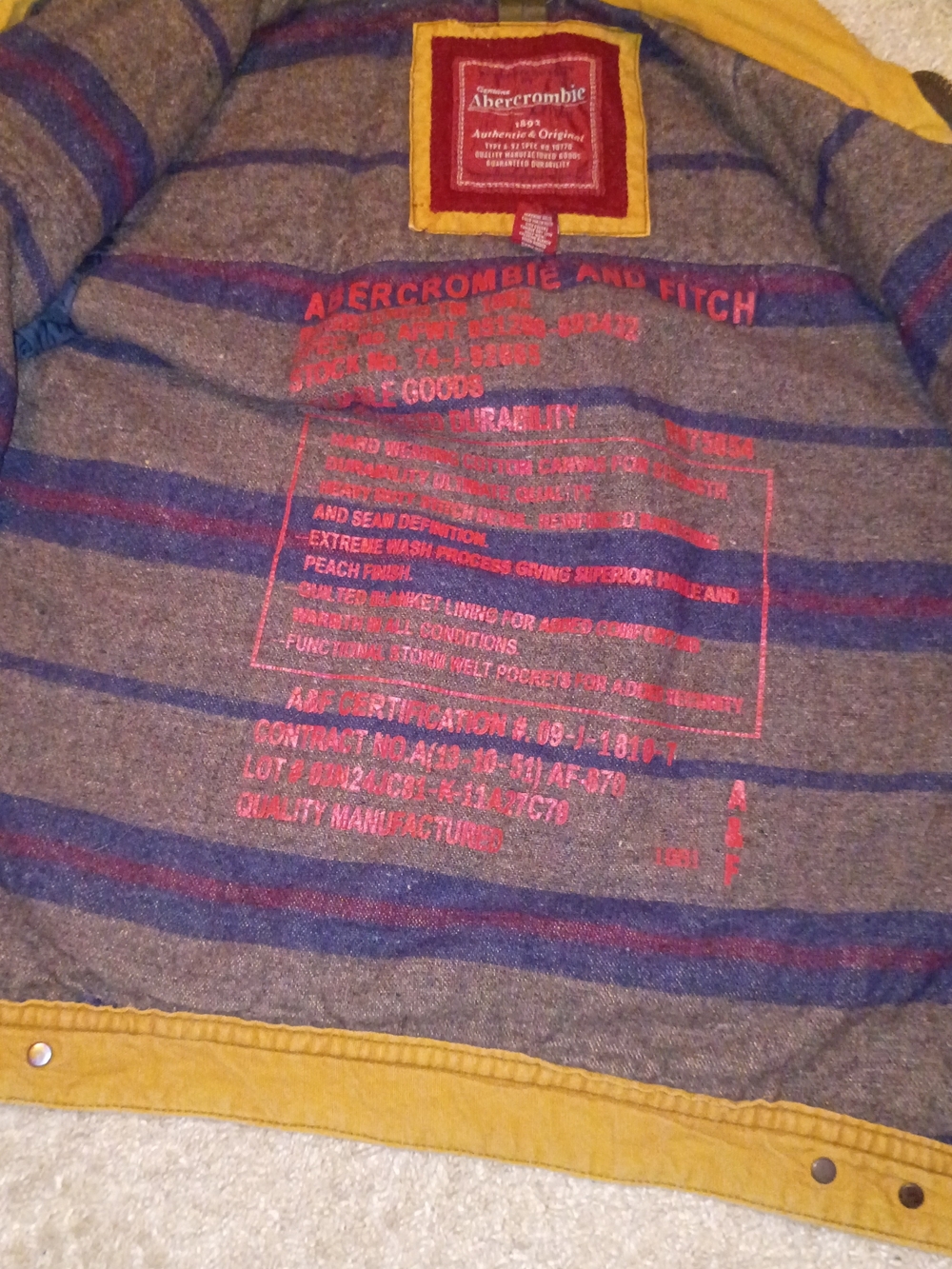Abercrombie & Fitch Men's Vintage Barn Jacket